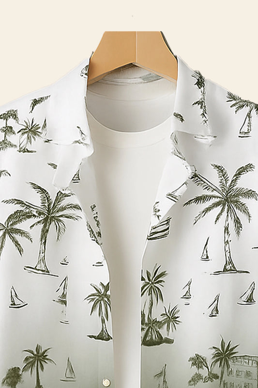 Green Shady Men's Casual Half Sleeve Shirt and Full Pant Set - XPCRDF