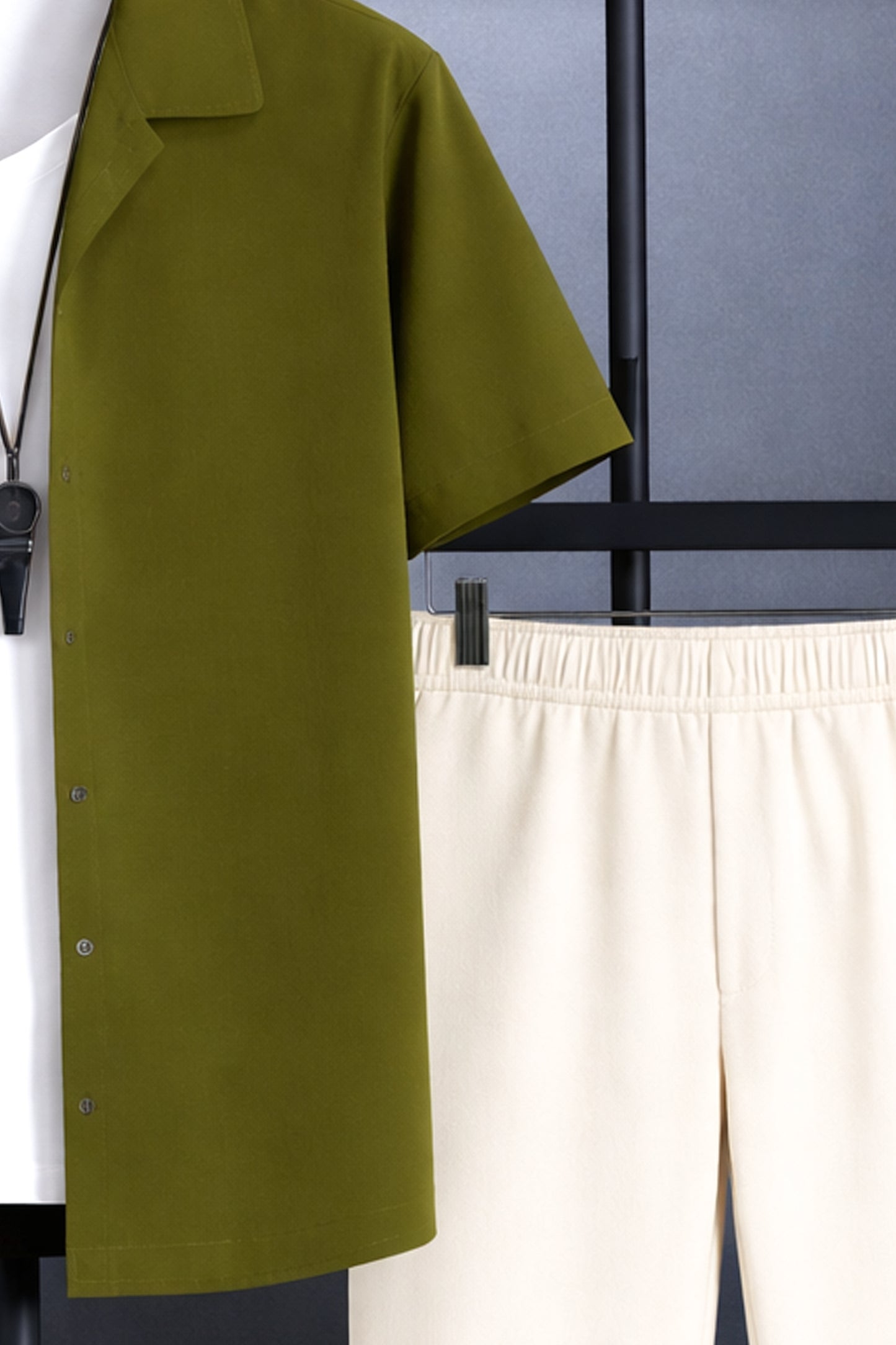 Classy Olive Aura Men's Casual Half Sleeve Shirt and Full Pant Set - XPCRDF