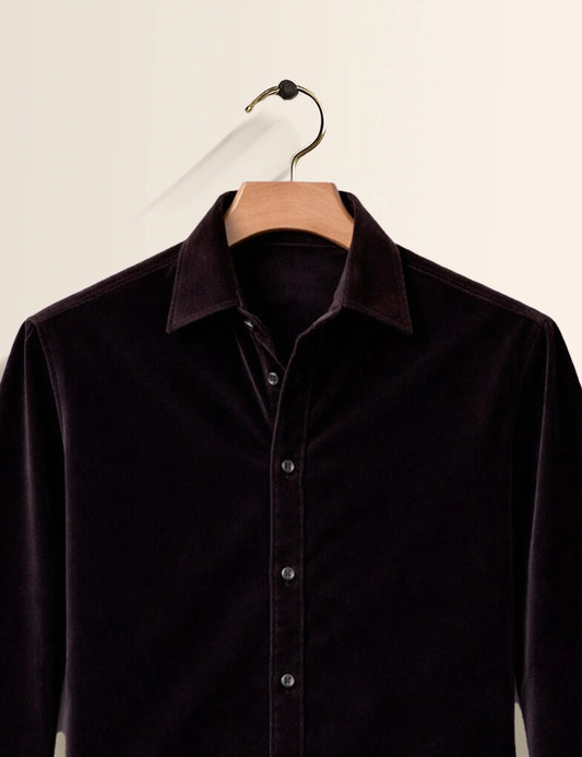 Black Color Premium Signature Shirt – Elegant Texture & Luxurious Finish - XPST
