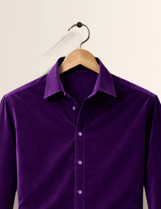 Purple Premium Signature Shirt – Elegant Texture & Luxurious Finish - XPST
