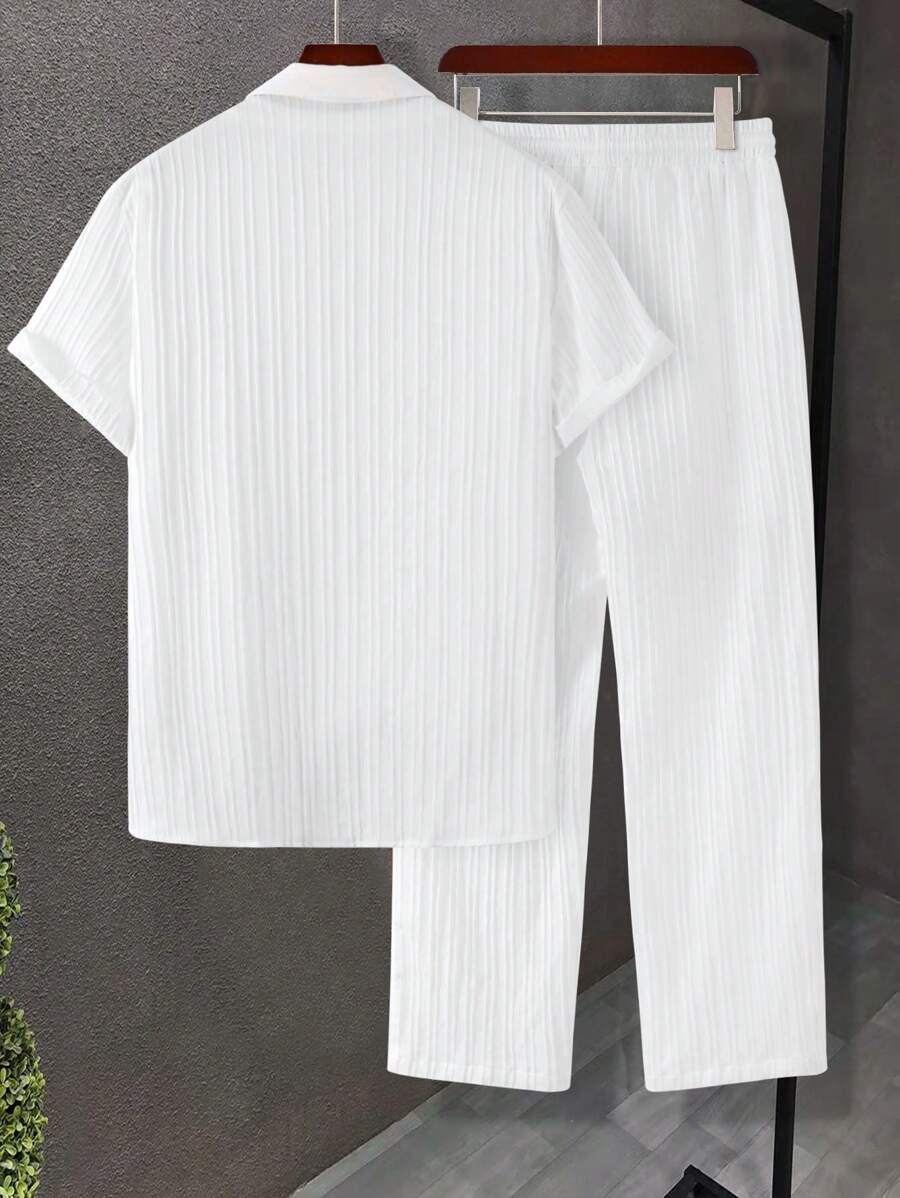 Sugar Cane White Color Mens Full Set Trouser and Shirt Half Sleeves - XPCRDF