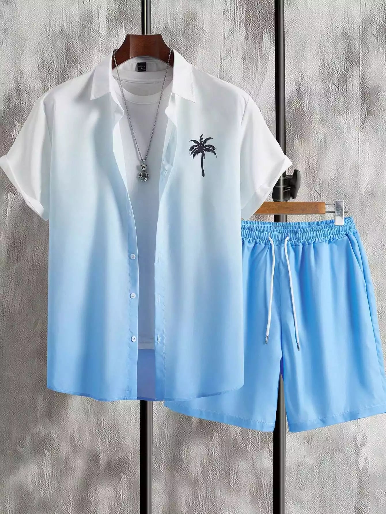 CORDS BLUE SHADE Design Mens Half Sleeves Premium Cords Cotton Material - XPCRDH