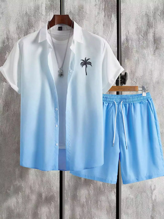 CORDS BLUE SHADE Design Mens Half Sleeves Premium Cords Cotton Material - XPCRDH