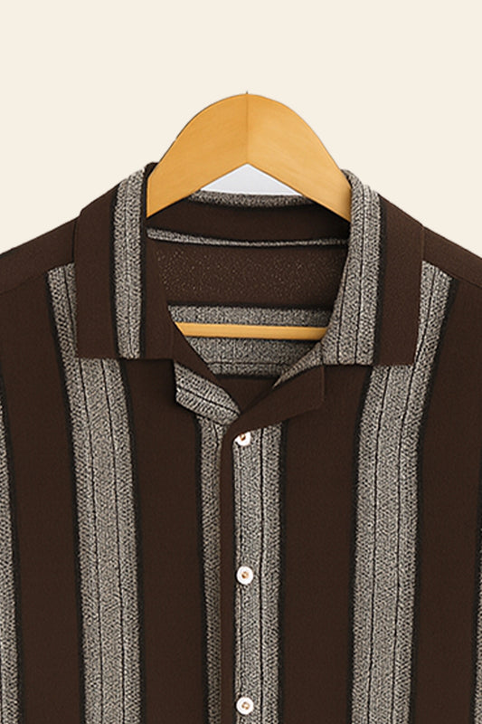 Brown Line Men's Casual Half Sleeve Shirt and Full Pant Set - XPCRDF