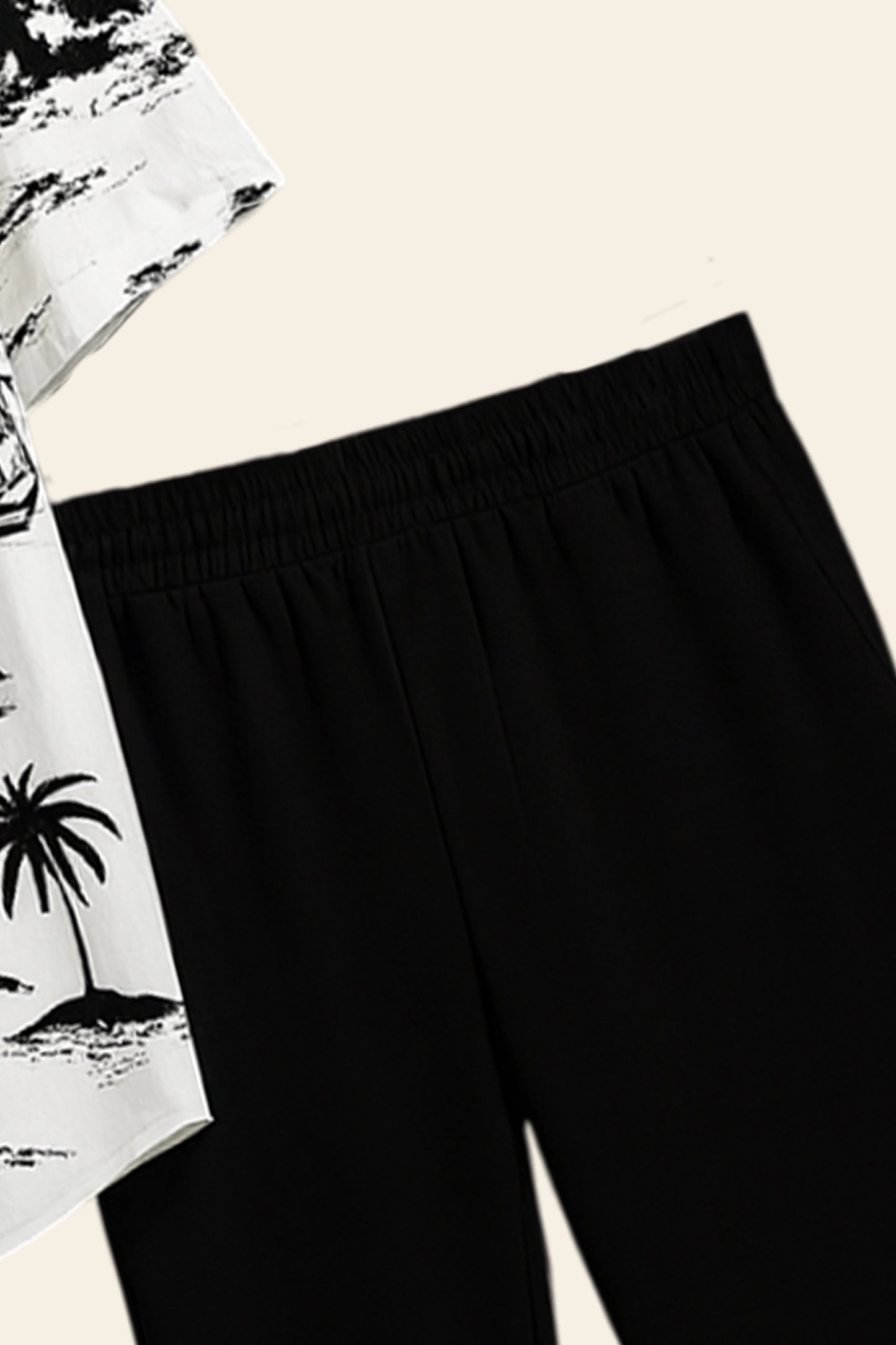 White Beach Men's Casual Half Sleeve Shirt and Full Pant Set - XPCRDF