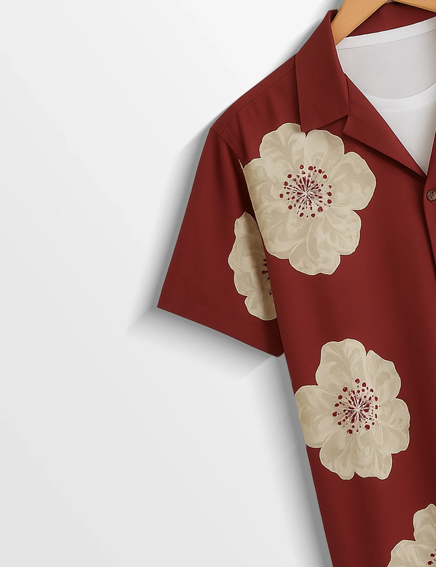 Red Flower SleekFit Cotton Casual Shirt for Men - XPST