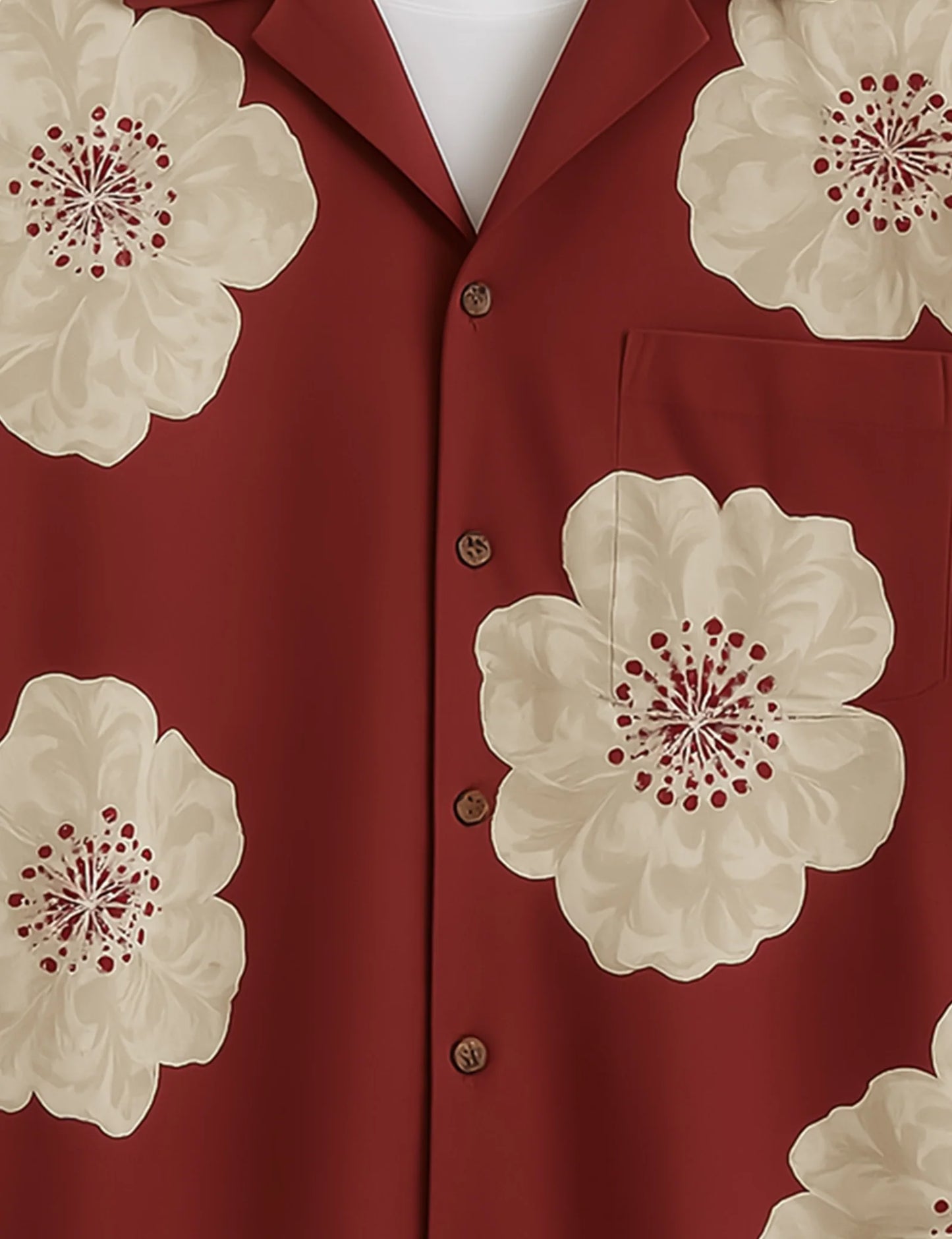 Red Flower SleekFit Cotton Casual Shirt for Men - XPST