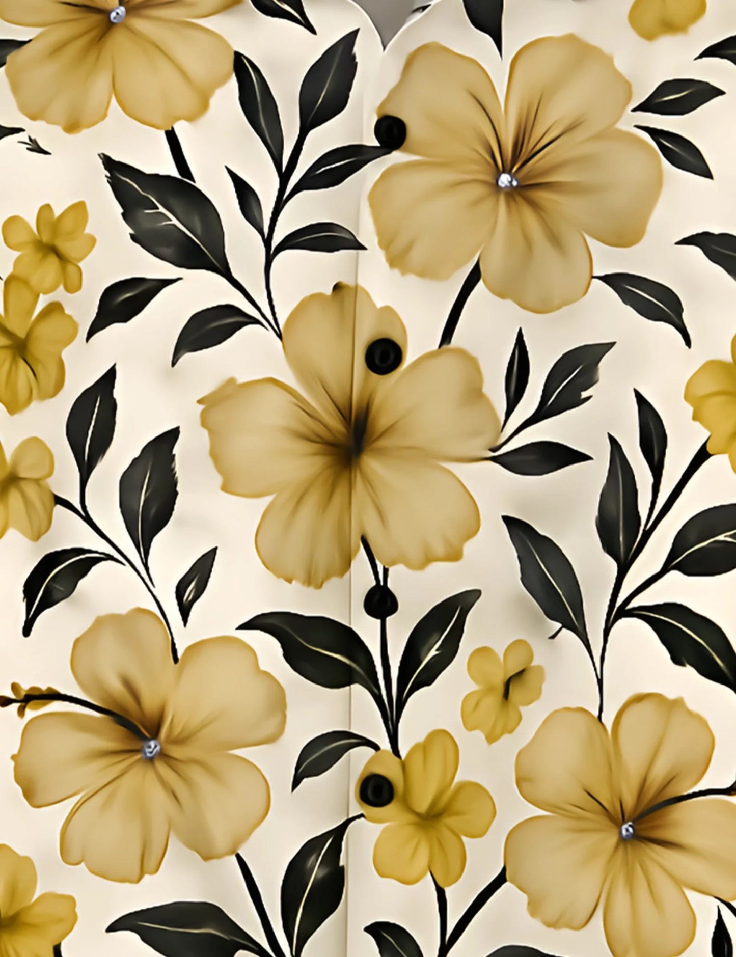 Yellow Floral Soft Touch Cotton Shirt for Men - XPST