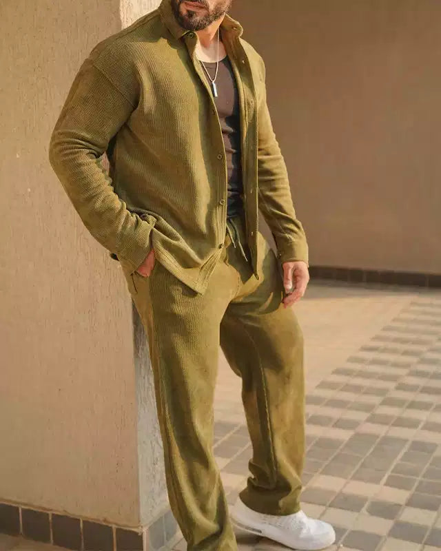 Mhendi Color Luxury Korean Style Full Co-Ord Set Trouser and Shirt - XPCRDF