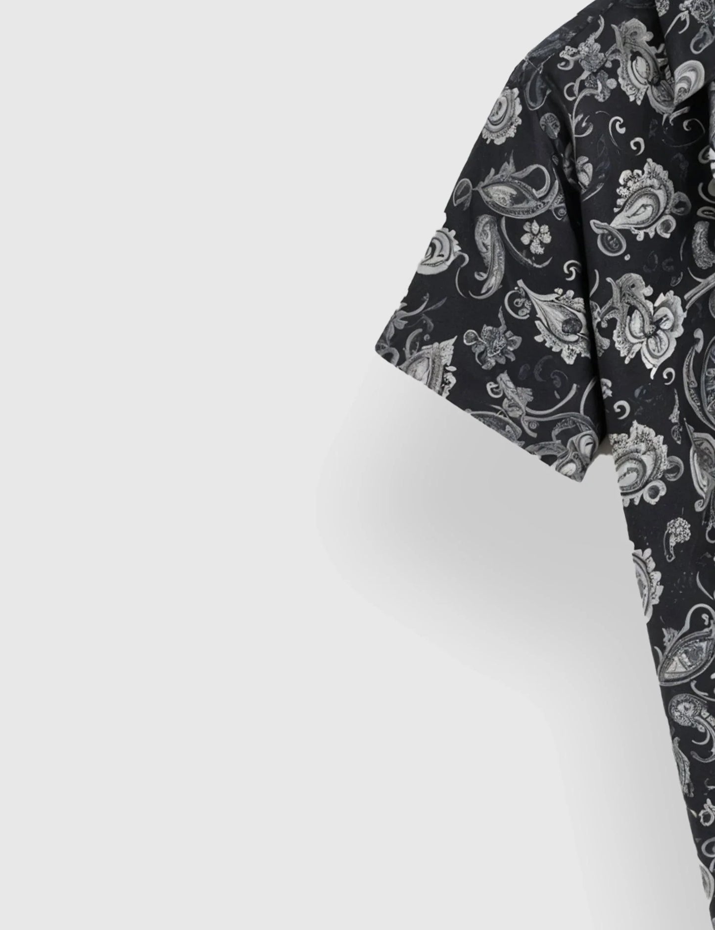 Black Illusion Designer Men's Half Sleeves Printed Shirt Exclusive - XPST