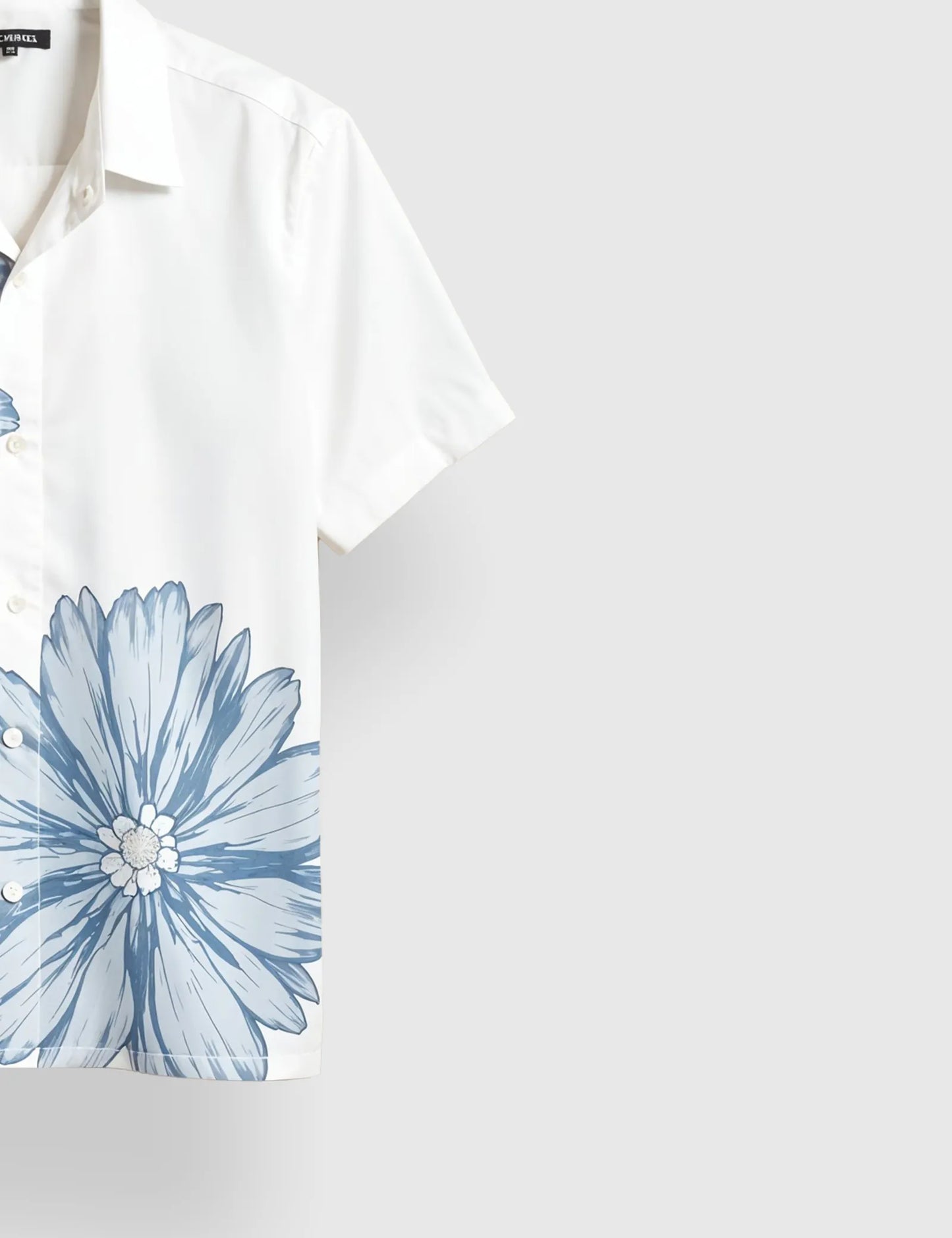 Two Blue Flower Men's Half Sleeves Printed Shirt Exclusive - XPST