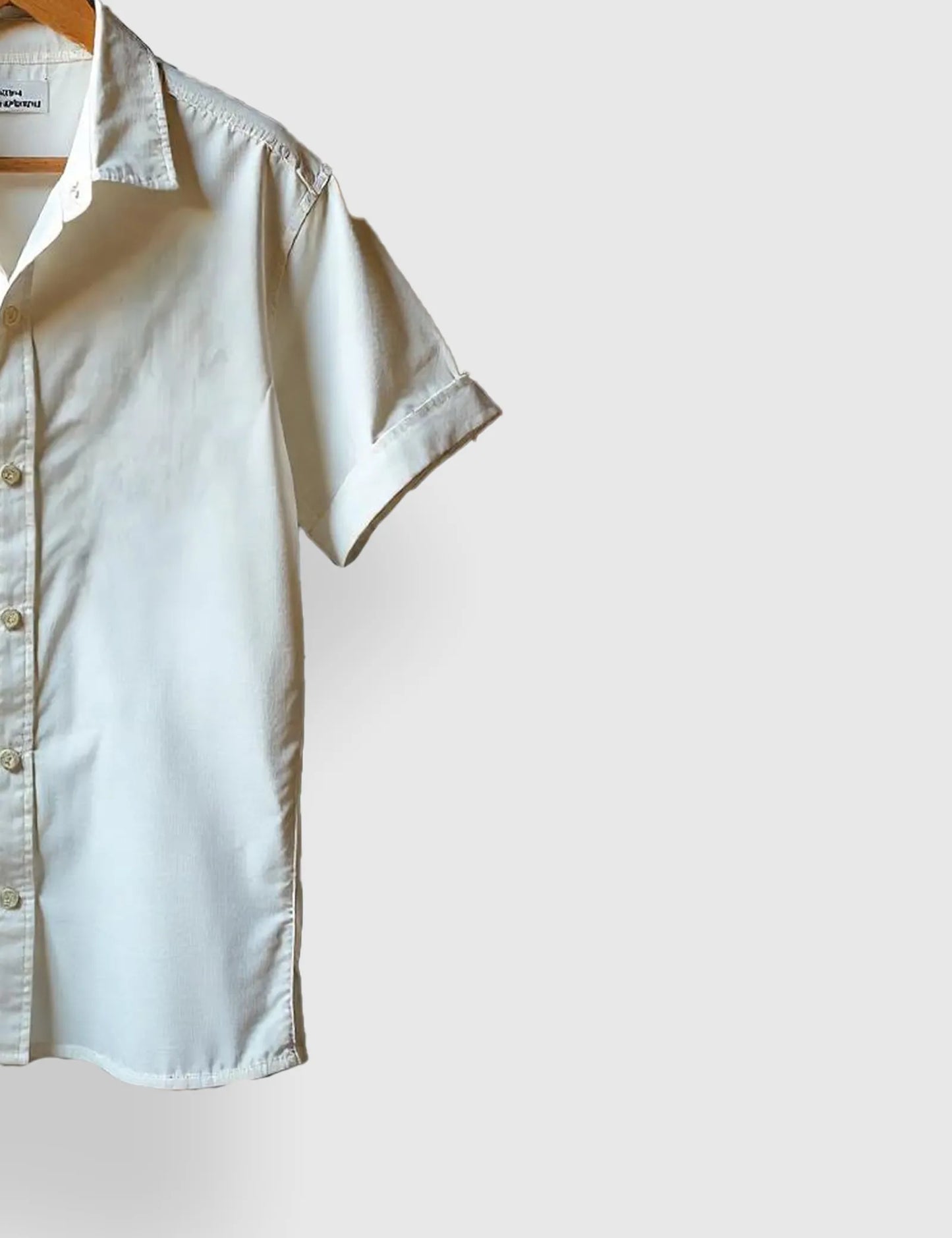 White Coconut Tree Flower Men's Half Sleeves Printed Shirt Exclusive - XPST