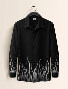 Black Fire Street Style Men’s Premium Full-Sleeve Shirt - XPST