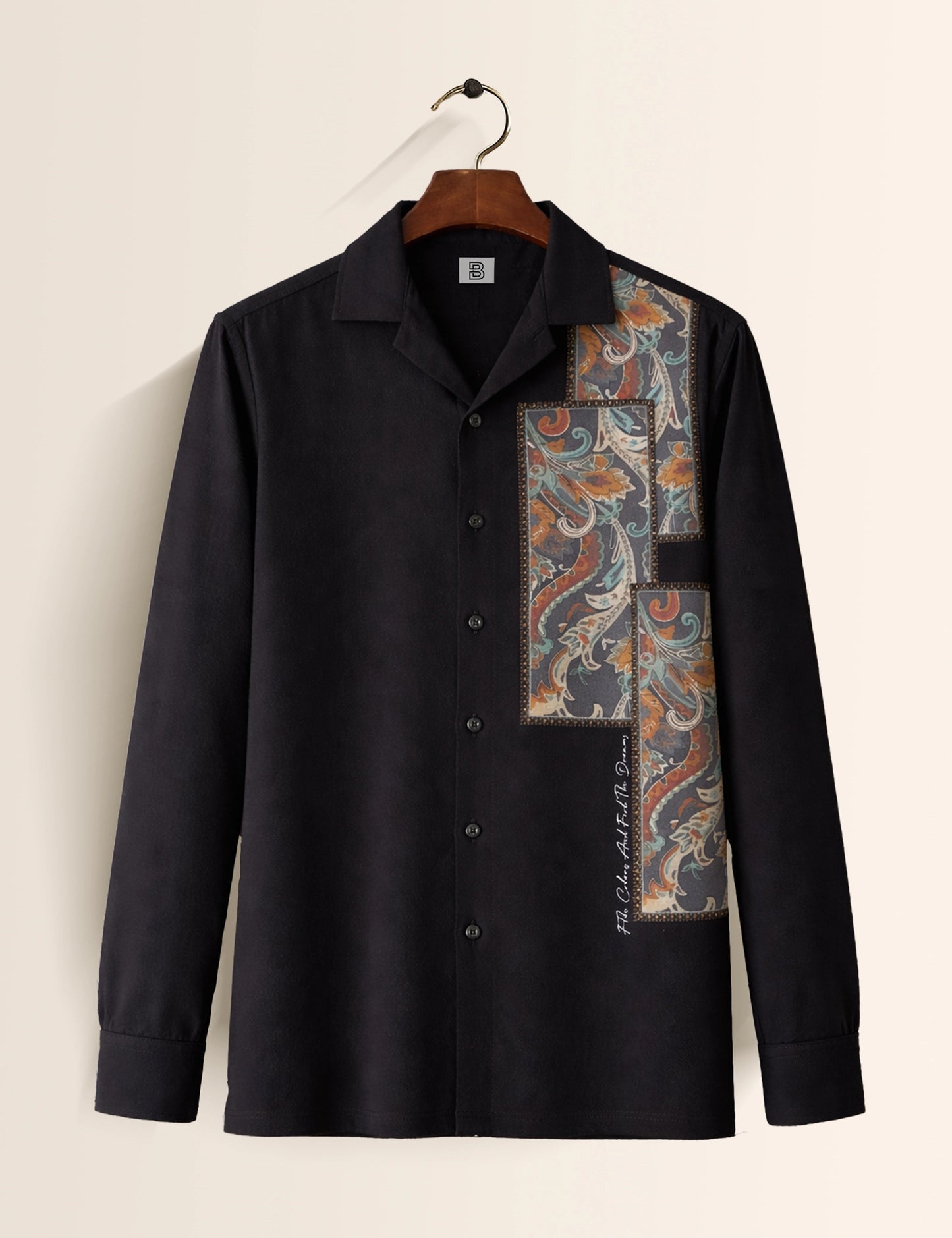 Black Mandala Street Style Men’s Premium Full-Sleeve Shirt - XPST