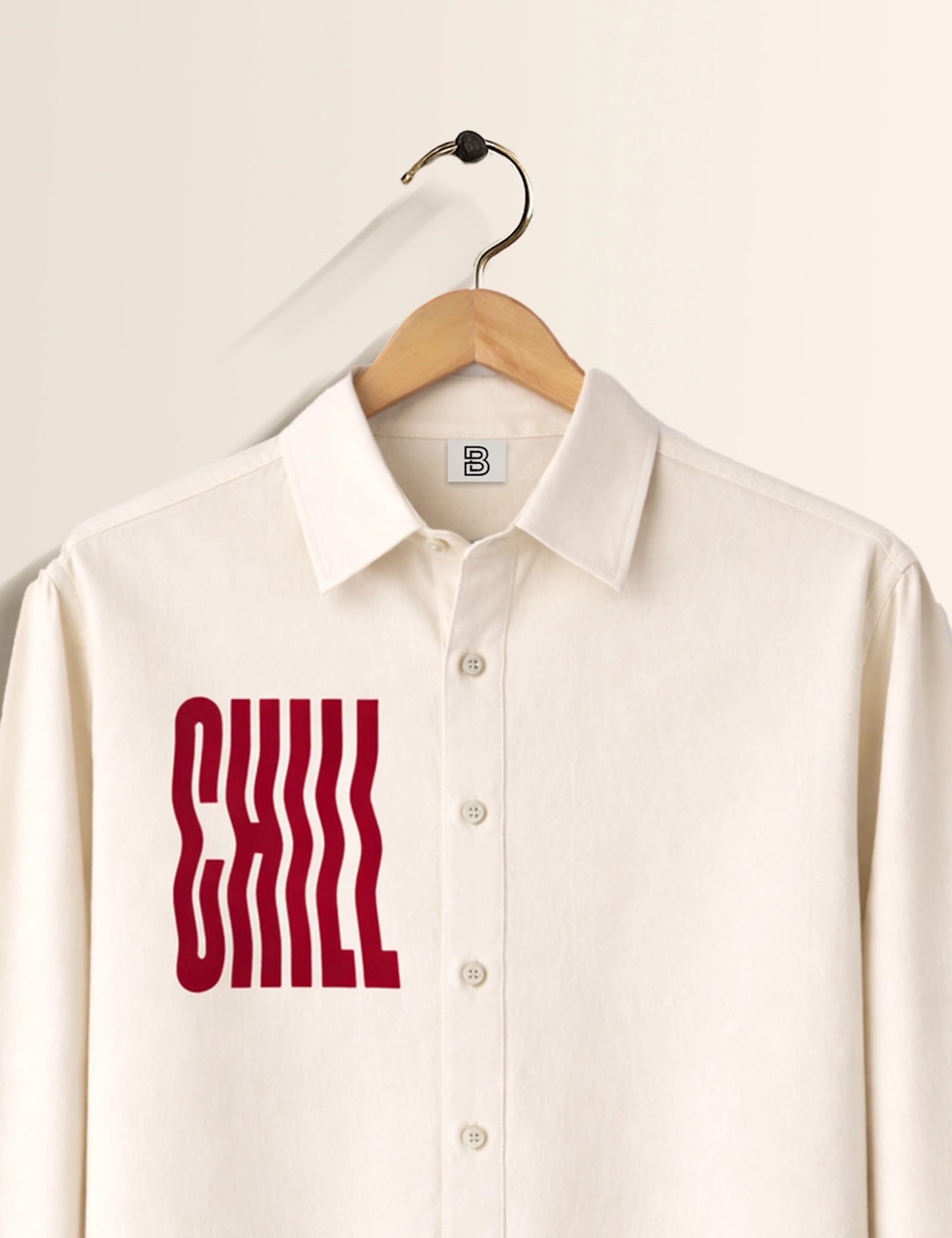 Cream Chill Street Style Men’s Premium Full-Sleeve Shirt - XPST