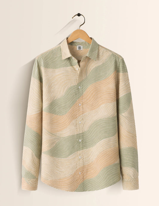 Multi Wave Street Style Men’s Premium Full-Sleeve Shirt - XPST