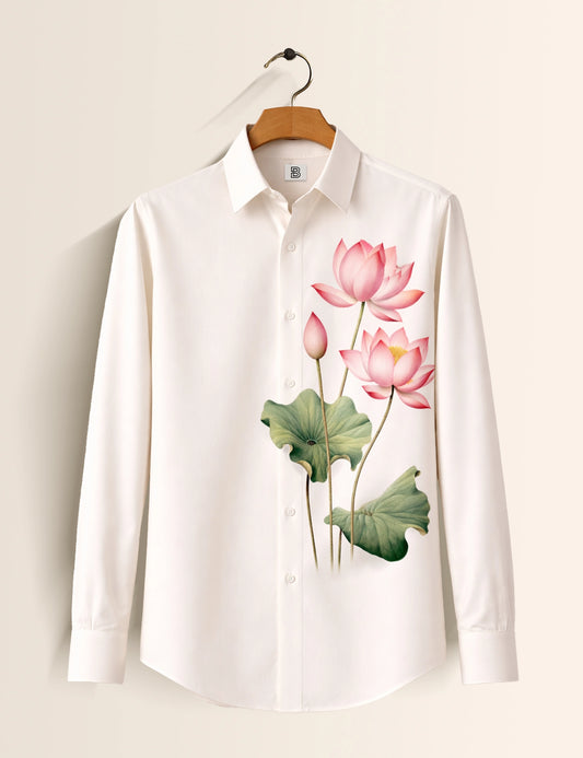 White Lotus Street Style Men’s Premium Full-Sleeve Shirt - XPST