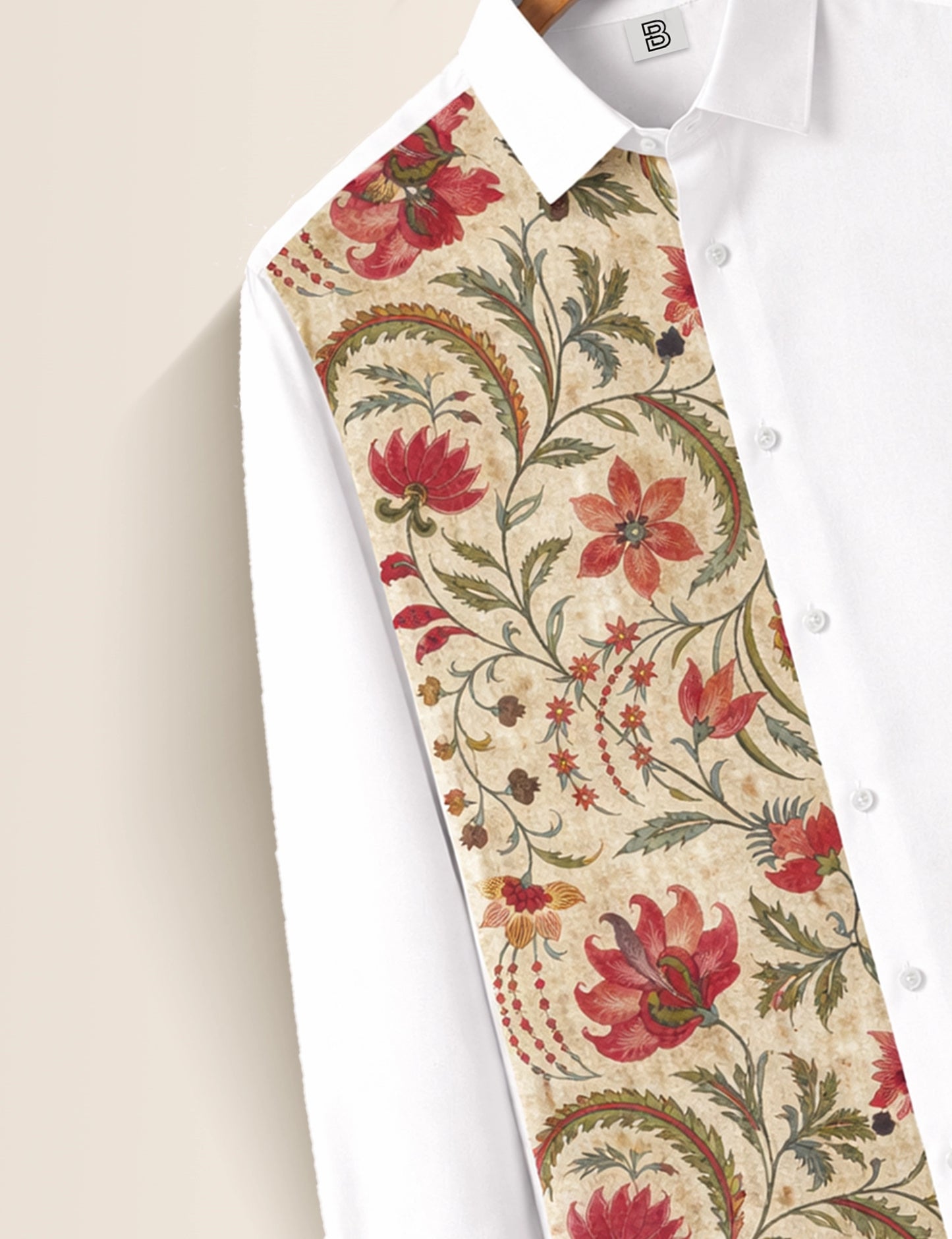 White Mandala Street Style Men’s Premium Full-Sleeve Shirt - XPST