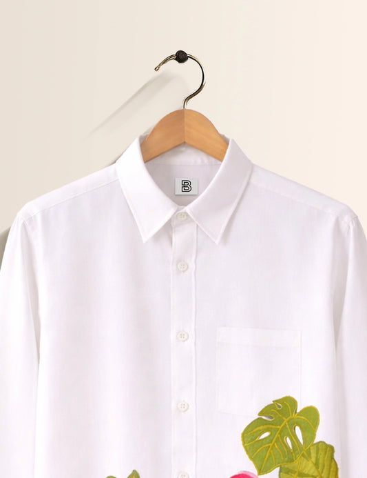 White Flamingo Street Style Men’s Premium Full-Sleeve Shirt - XPST