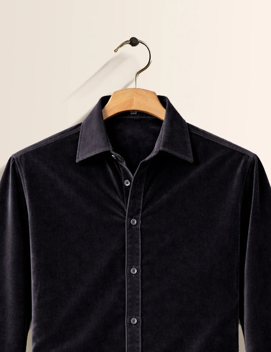 Black Color Premium Signature Shirt – Elegant Texture & Luxurious Finish - XPST