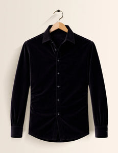 Black Color Premium Signature Shirt – Elegant Texture & Luxurious Finish - XPST
