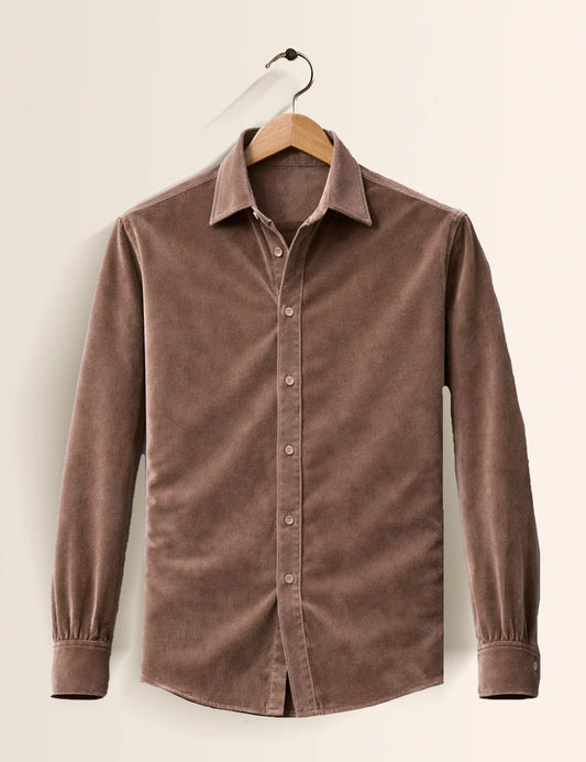 Brown Color Premium Signature Shirt – Elegant Texture & Luxurious Finish - XPST