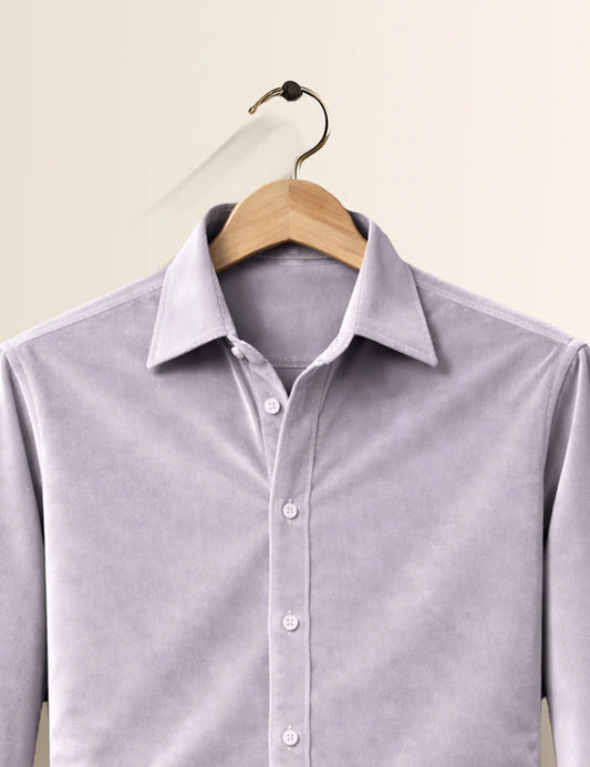 Silver Color Premium Signature Shirt – Elegant Texture & Luxurious Finish - XPST