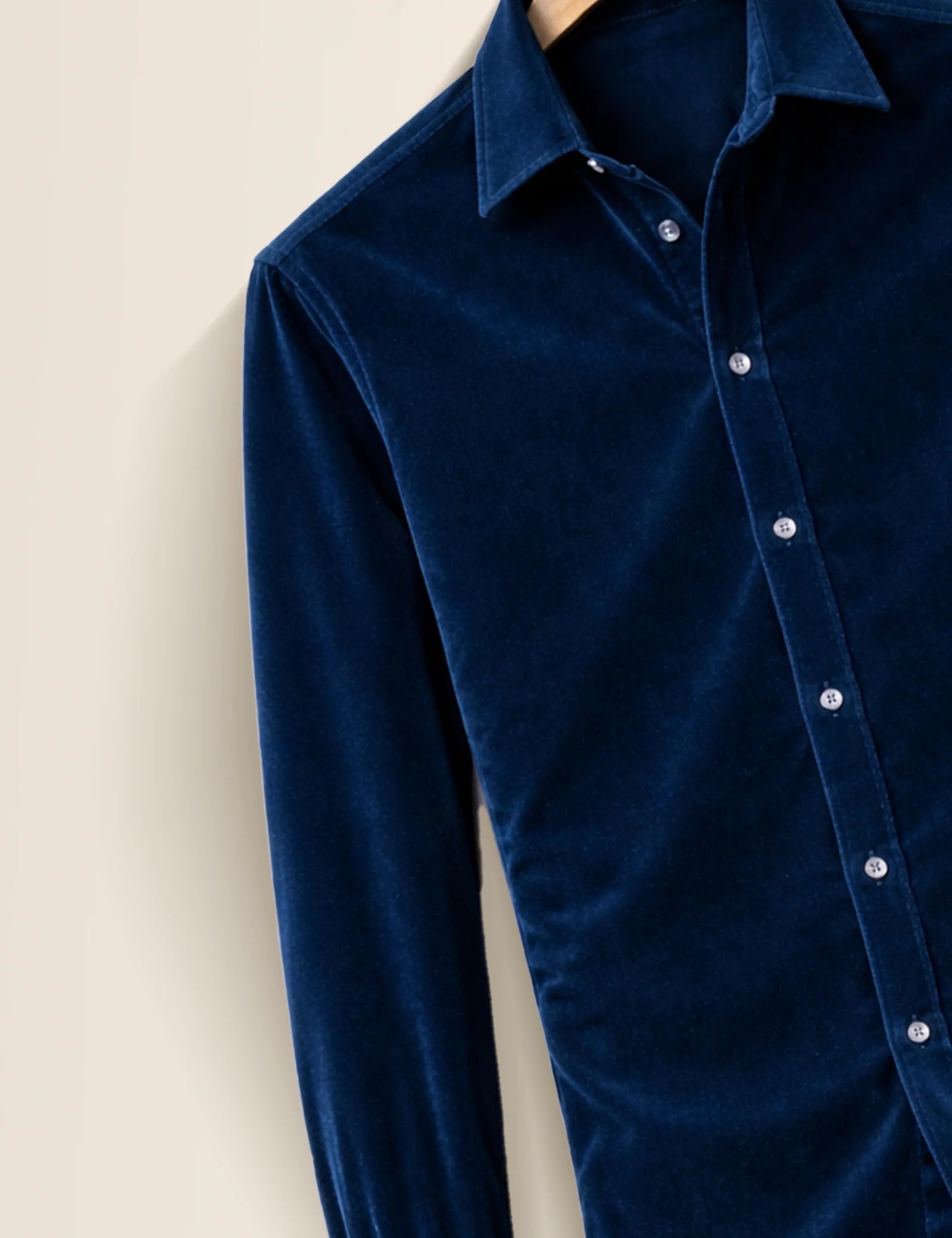 Navy Blue Premium Signature Shirt – Elegant Texture & Luxurious Finish - XPST