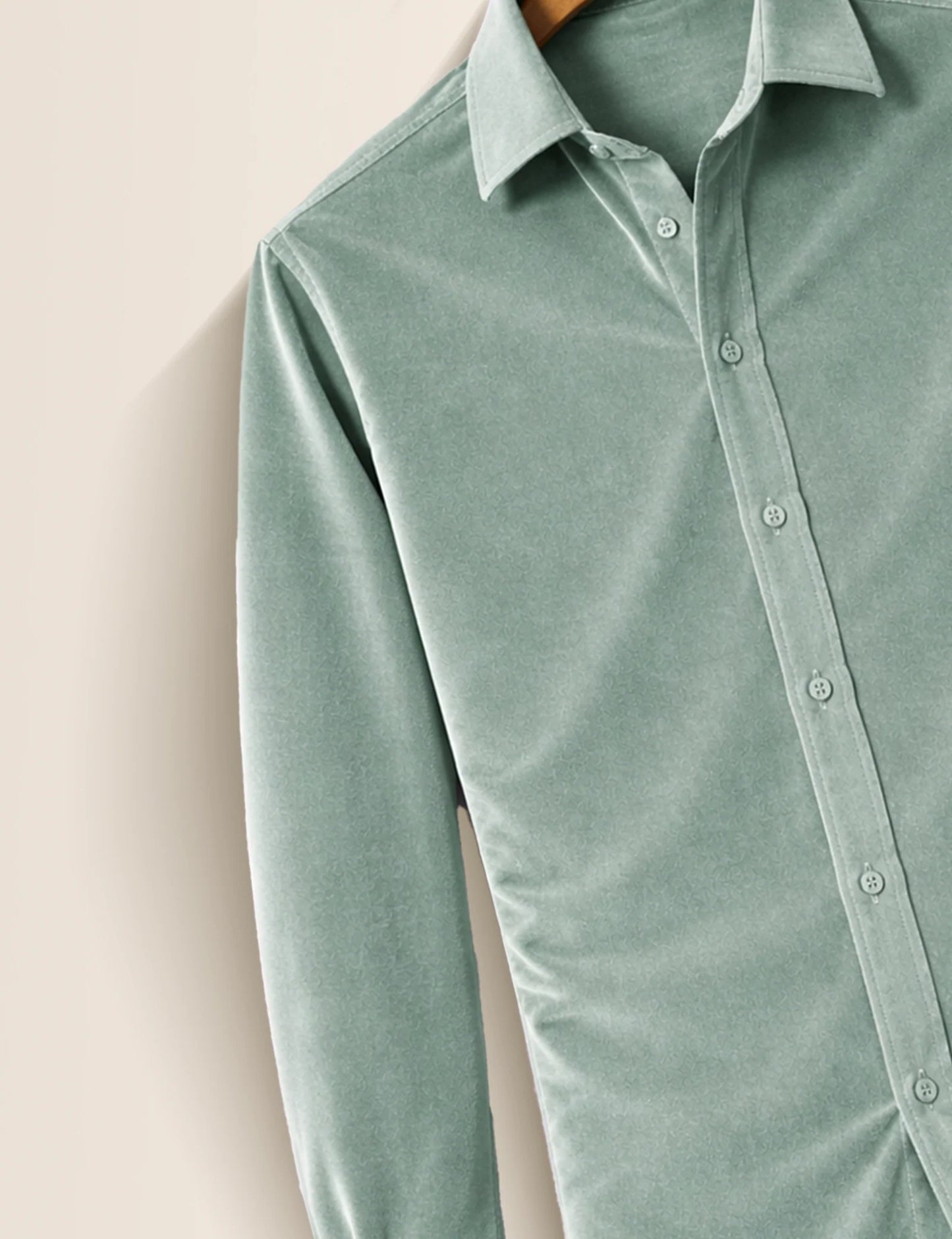 Pastel Green Premium Signature Shirt – Elegant Texture & Luxurious Finish - XPST