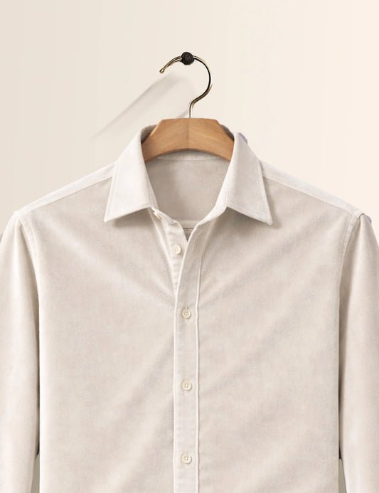 White Premium Signature Shirt – Elegant Texture & Luxurious Finish - XPST