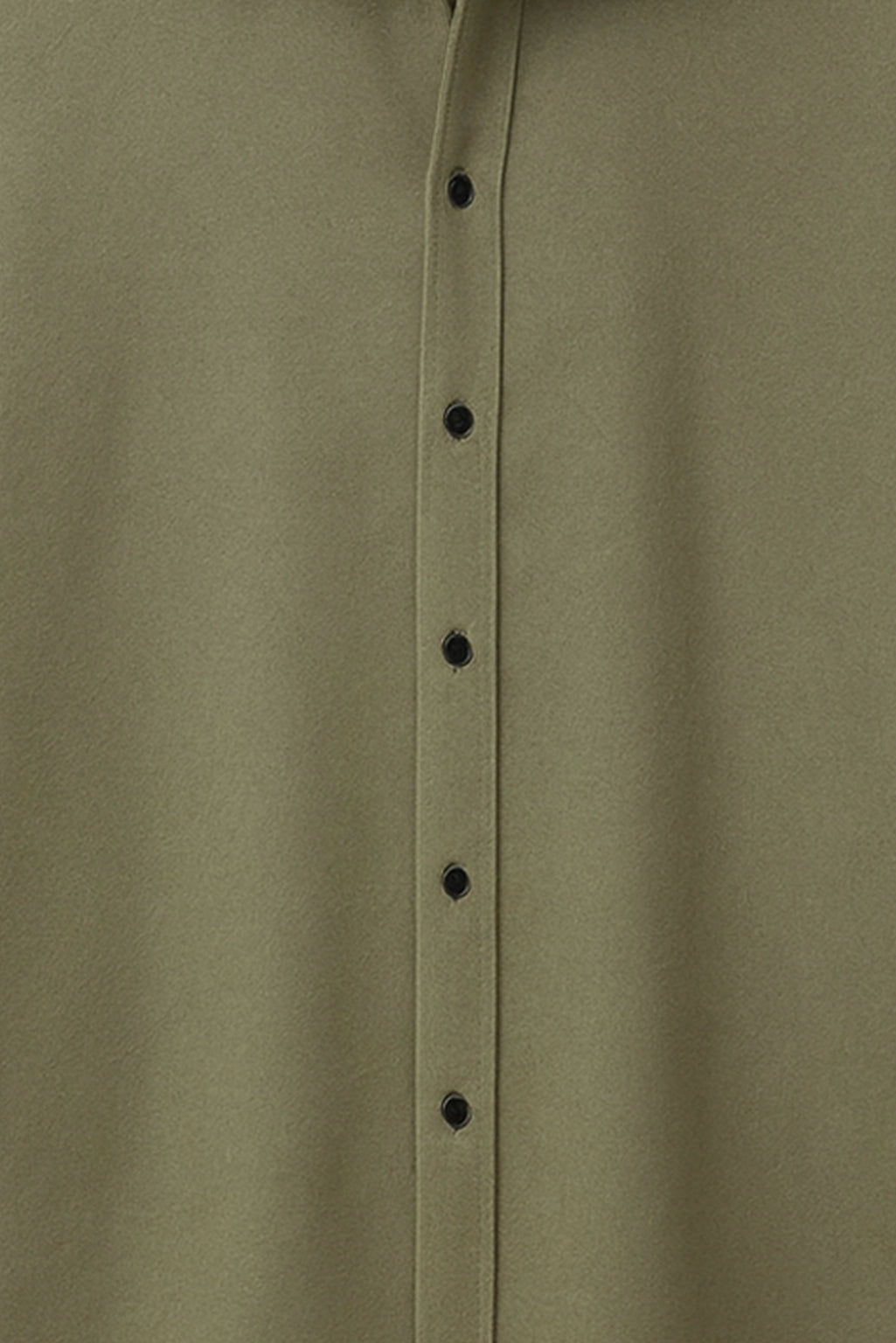 Men Spring And Summer Solid Color Loose Casual Long-Sleeved Shirt Army Green Color - XPST