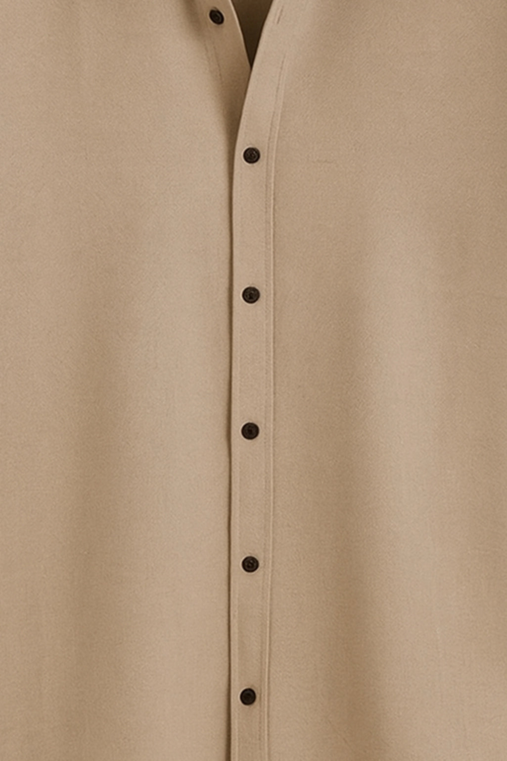 Men Spring And Summer Solid Color Loose Casual Long-Sleeved Shirt Khaki Color - XPST